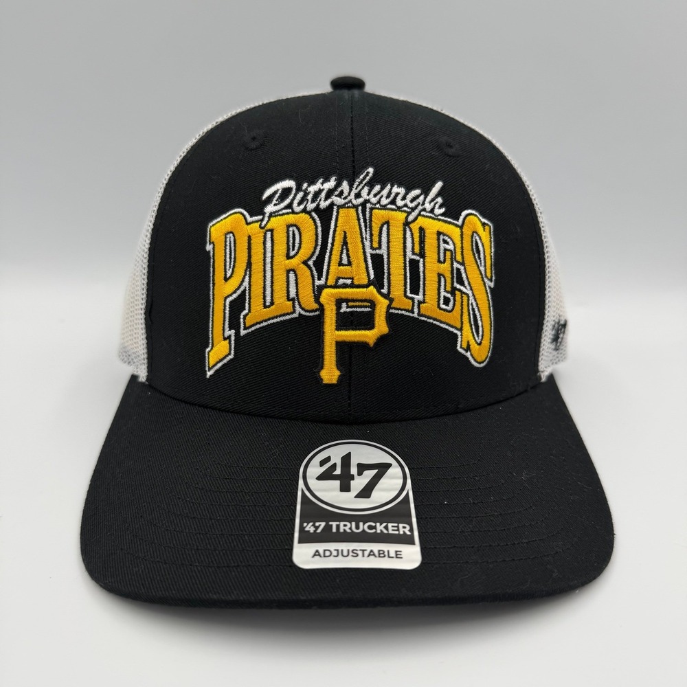 47 Brand Pittsburgh Pirates‎ Trucker Hat Black Gold Adjustable MLB Cap